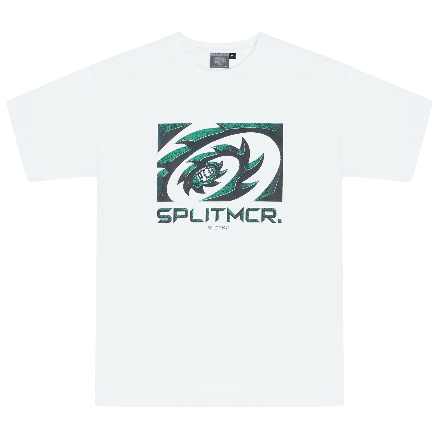 Split Matrix Tee - White
