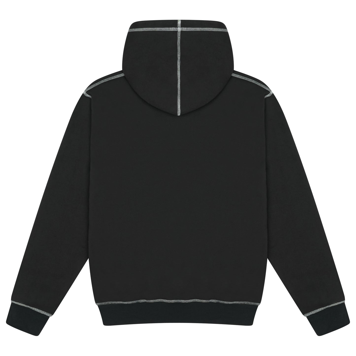Split Contrast Stitch Hoodie