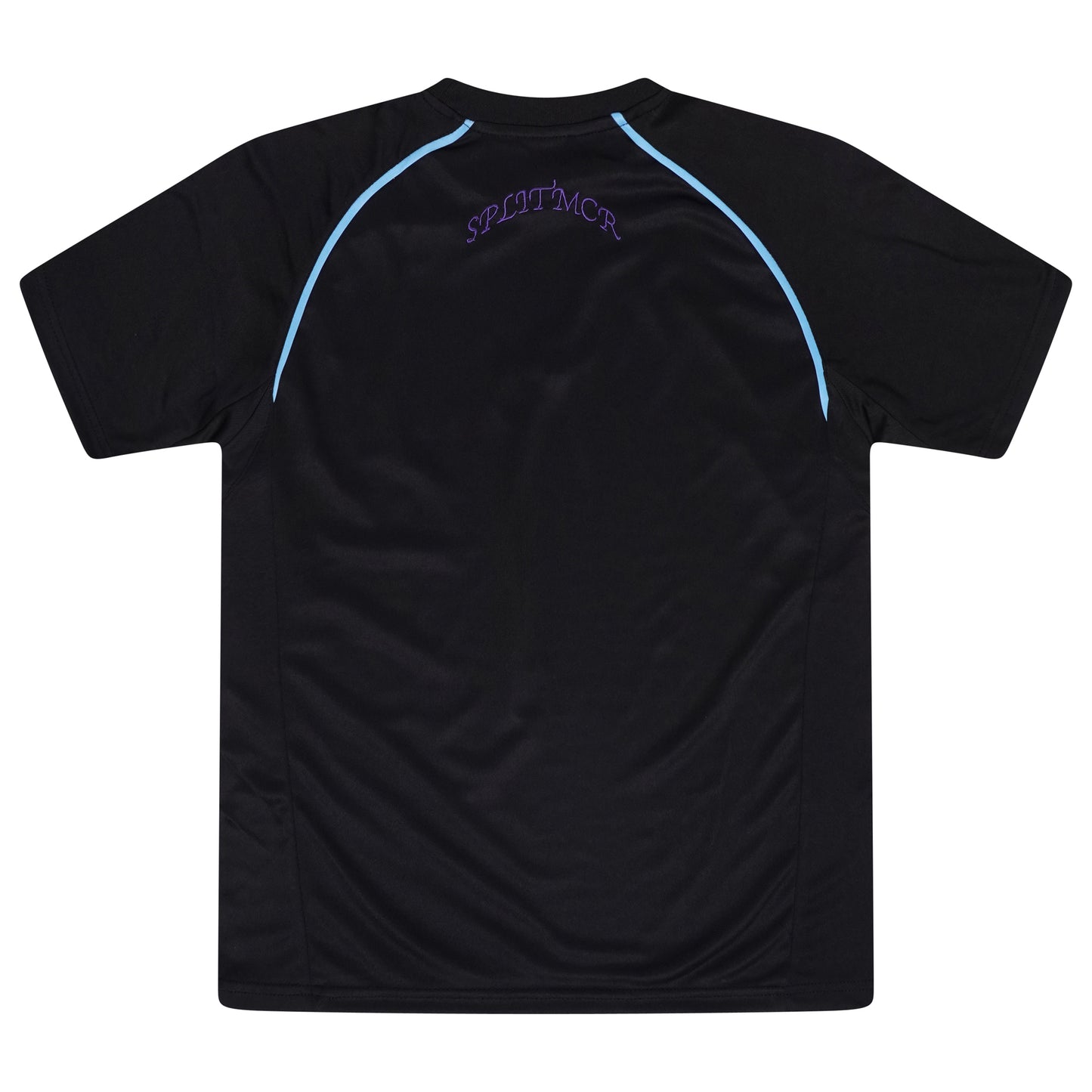 Split Ribbed Active Tee - Blue