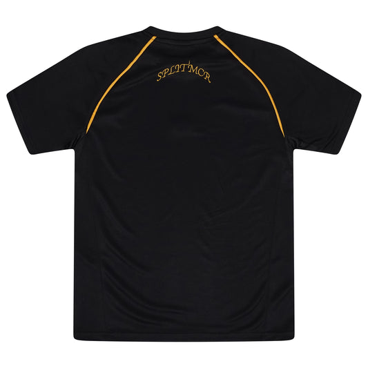 Split Ribbed Active Tee - Red / Orange