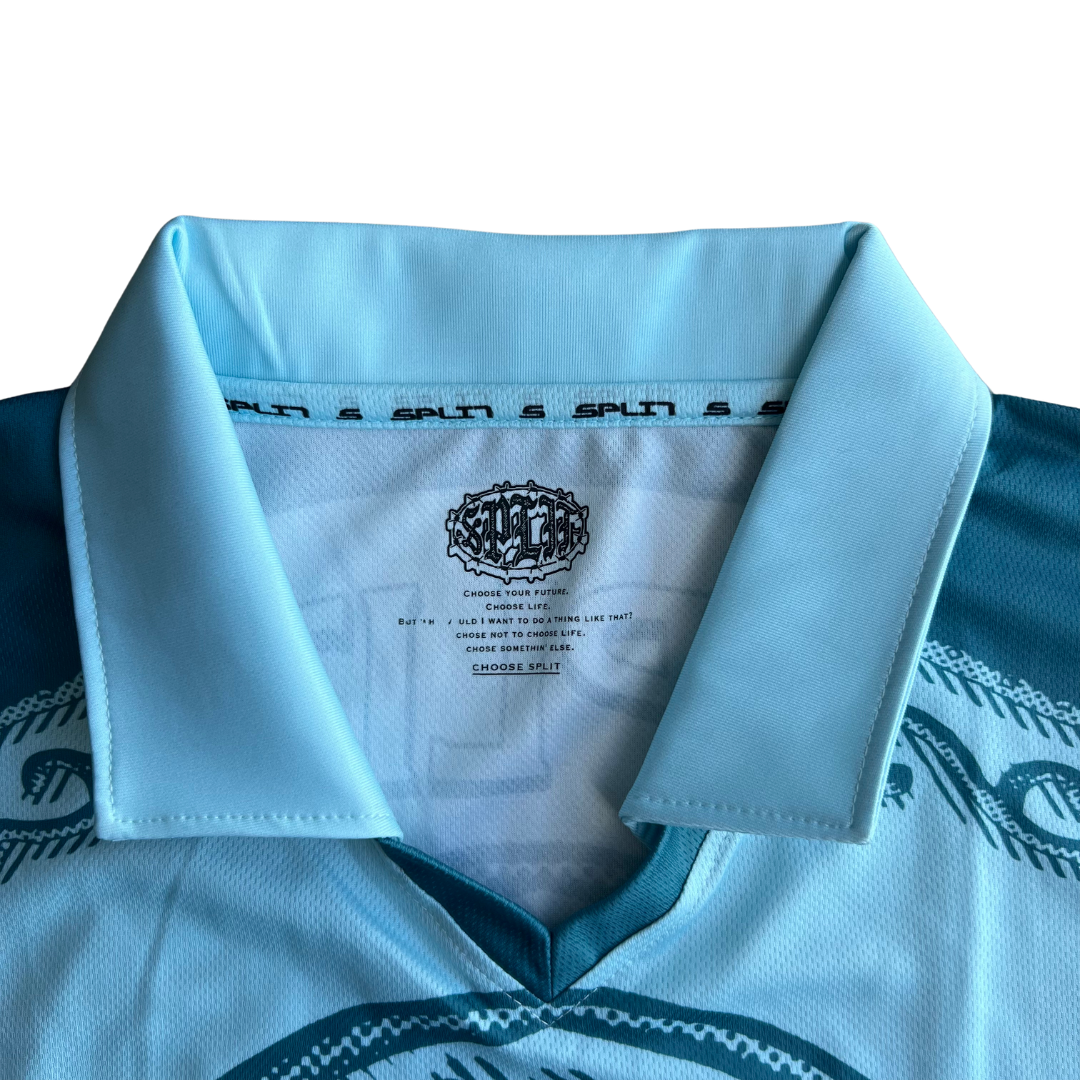 Split Vision Football Tee- Blue