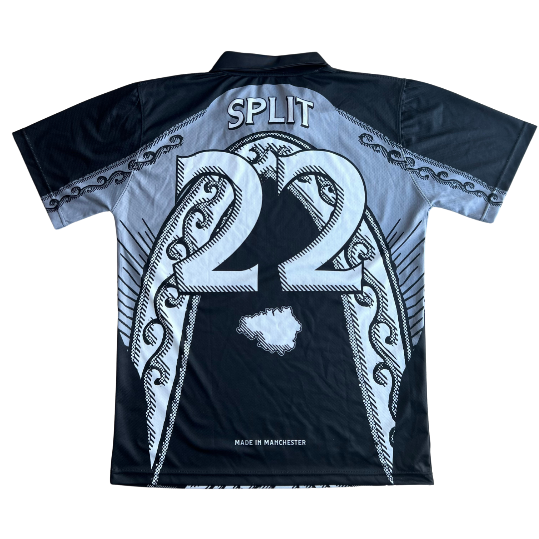 Split Vision Football Tee- Black