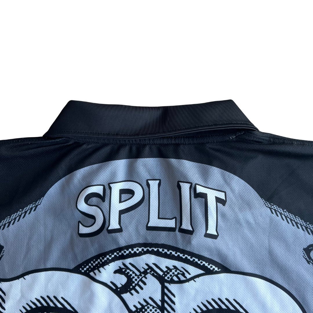 Split Vision Football Tee- Black