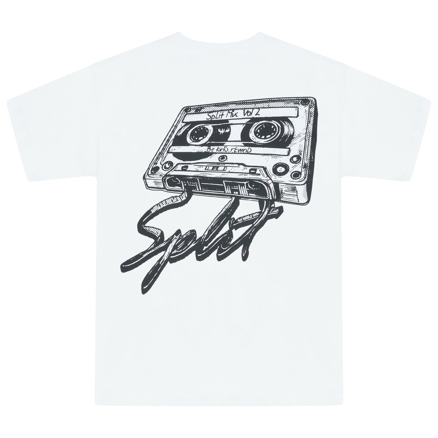 Split Cassette Tee - White