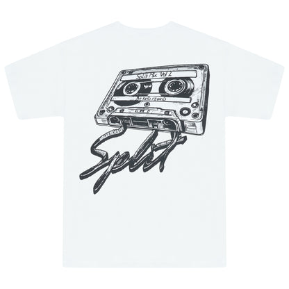 Split Cassette Tee - White