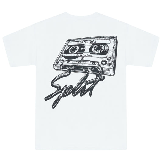 Split Cassette Tee - White