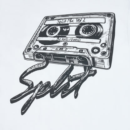 Split Cassette Tee - White