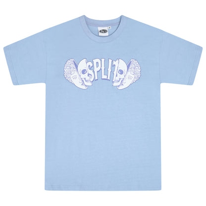 Split Skull Tee - Baby Blue