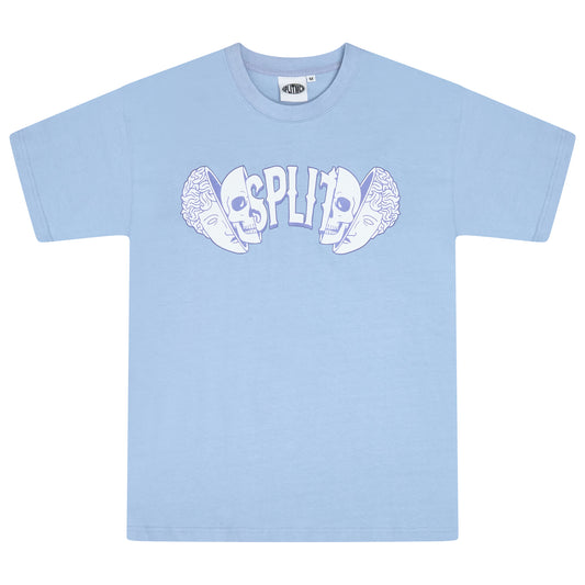 Split Skull Tee - Baby Blue