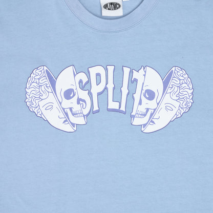Split Skull Tee - Baby Blue