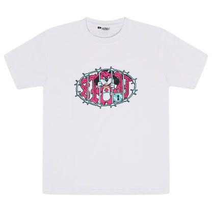 Split For All The Dogs Tee - White