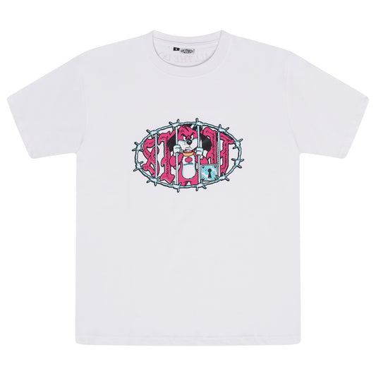 Split For All The Dogs Tee - White
