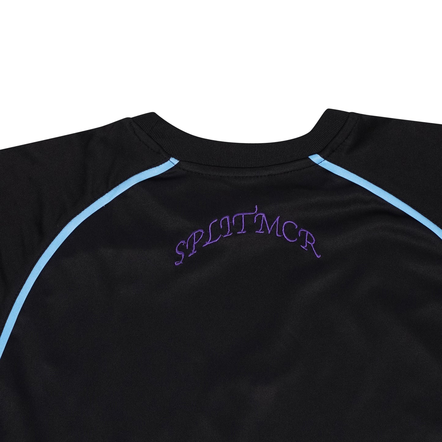 Split Ribbed Active Tee - Blue