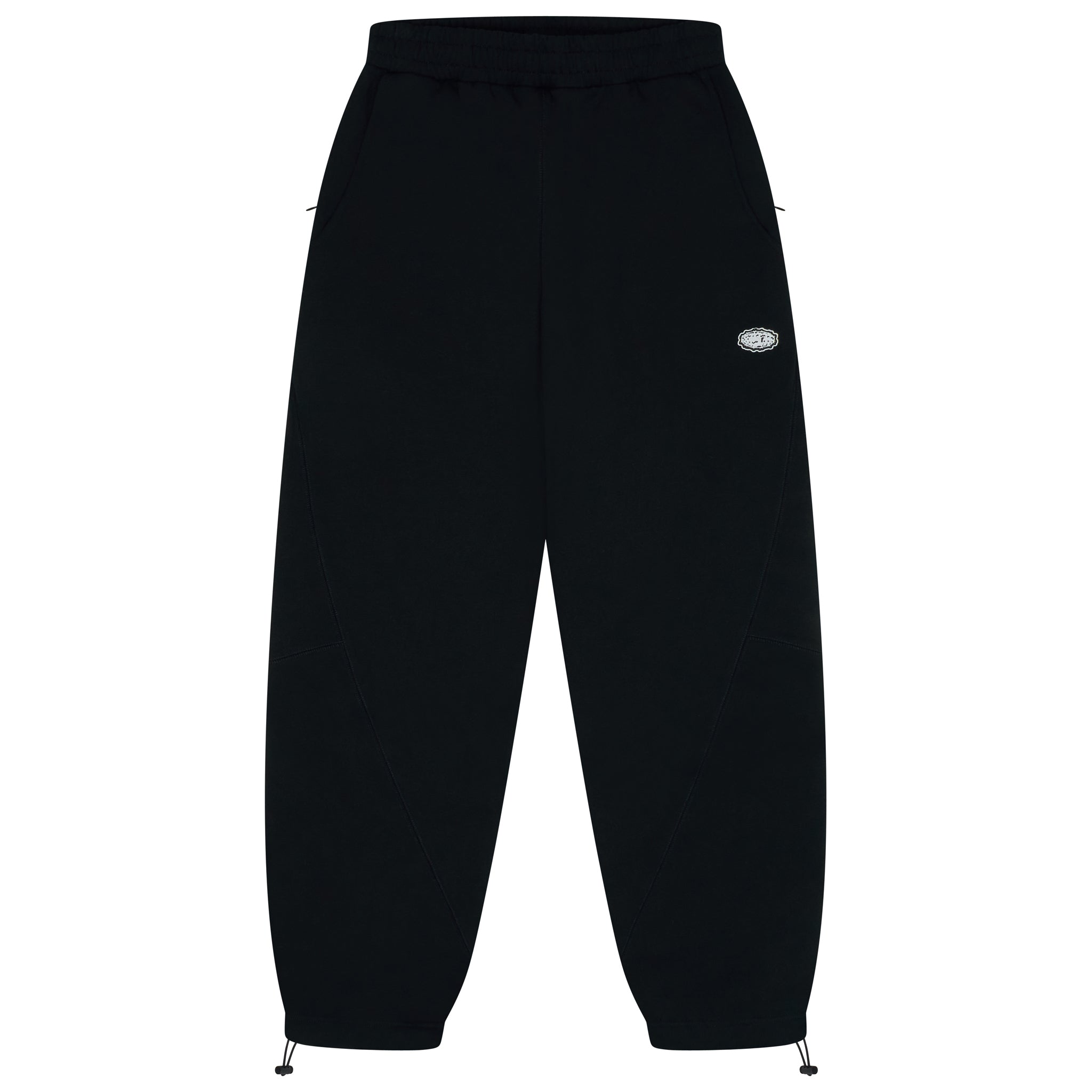 Contrast Stitch Joggers Black