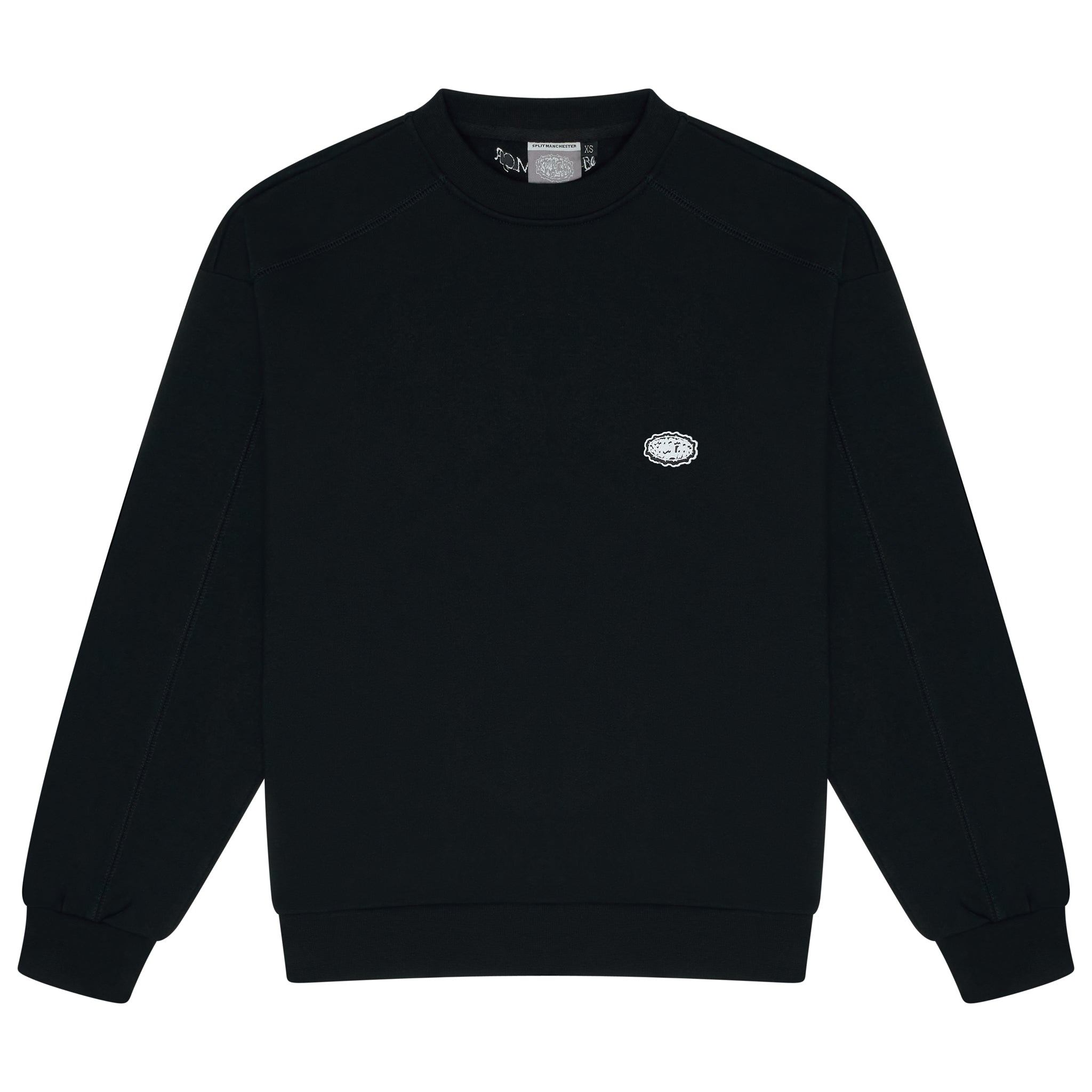 Contrast Stitch Crewneck Black