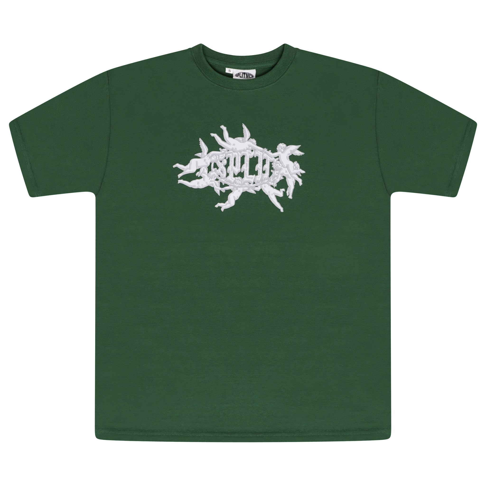 Split Angels Tee - Forest Green