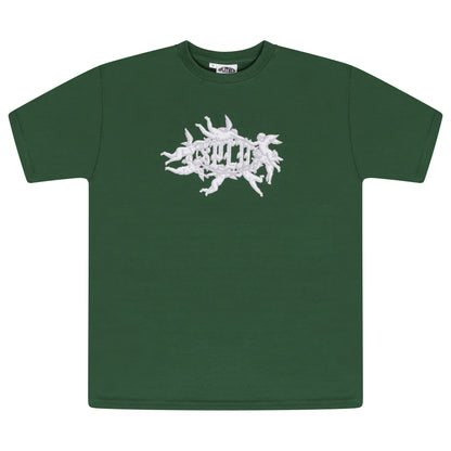 Split Angels Tee - Forest Green