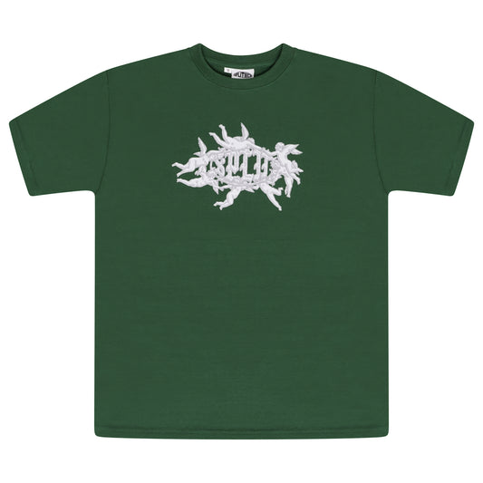 Split Angels Tee - Forest Green