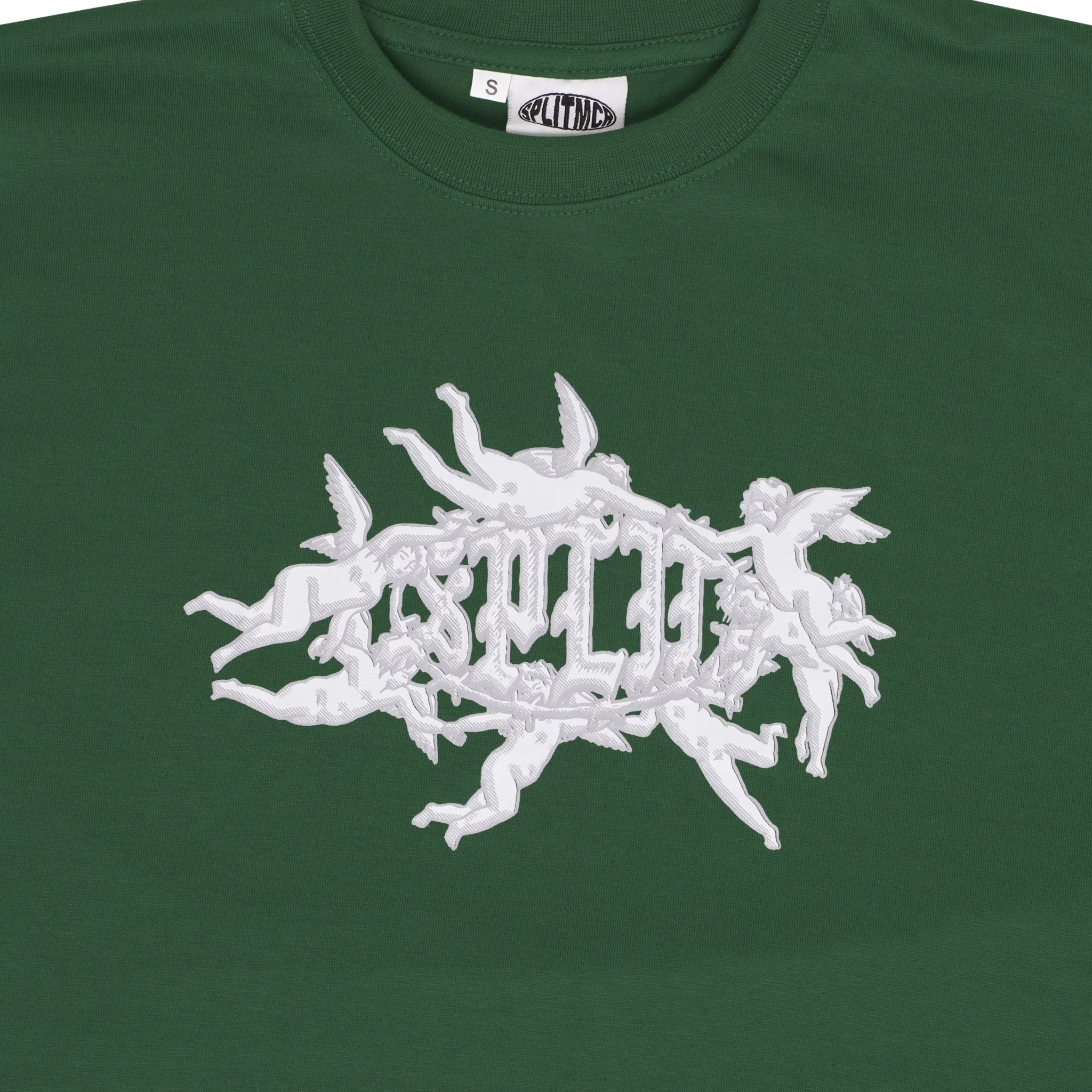 Split Angels Tee - Forest Green