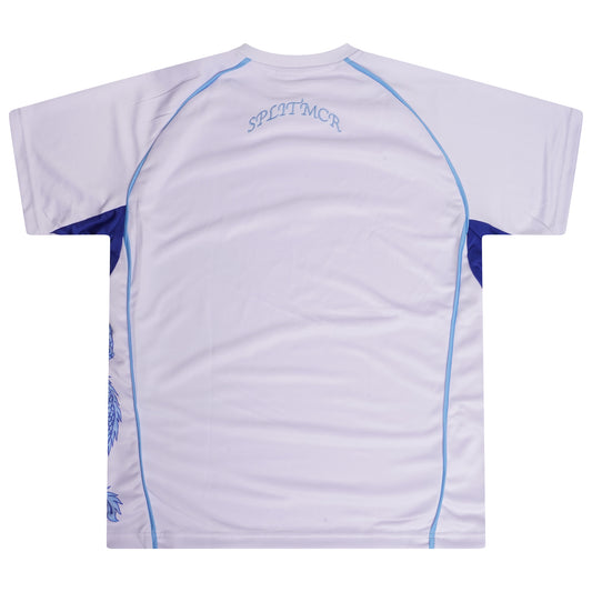 Split Active Dragon Tee - Blue/White