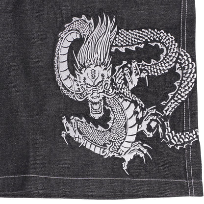 Split Embroidered Dragon Jorts