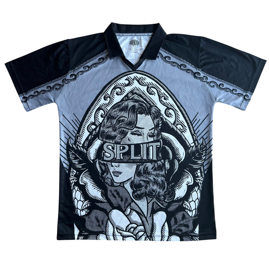 Split Vision Football Tee- Black