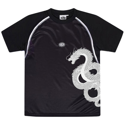 Split Active Dragon Tee - Black / White