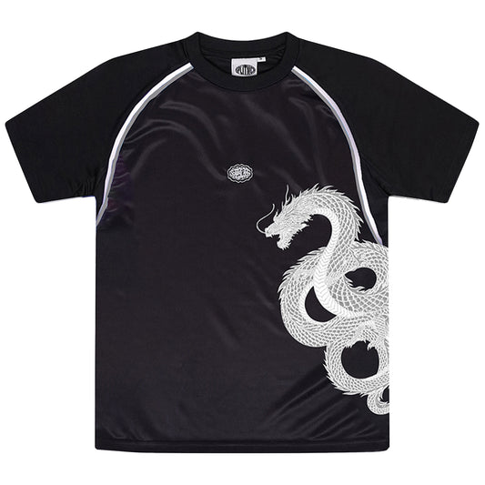 Split Active Dragon Tee - Black / White